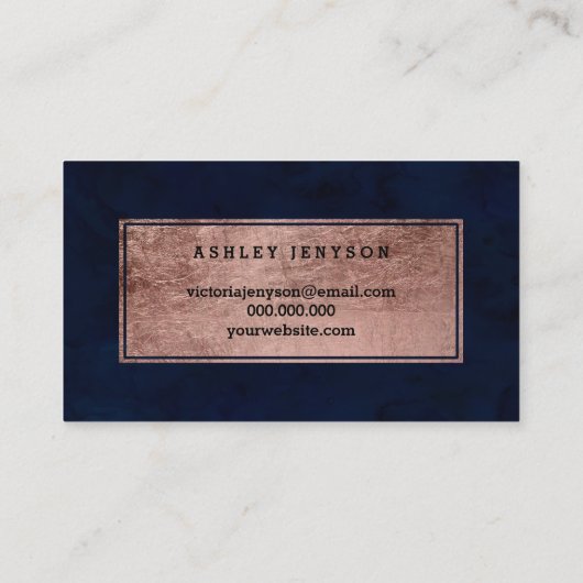 公証バラエレガント金ゴールドタイポグラフィ紺 名刺 (裏面)