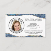 *～*公証フォトペンフェザー署名エージェントグリッター 名刺 (裏面)