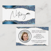 *～*公証フォトペンフェザー署名エージェントグリッター 名刺 (正面/裏面)