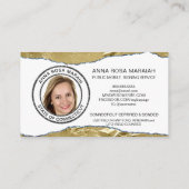 *~*公証フォトペンフェザー署名エージェント金ゴールド 名刺 (裏面)