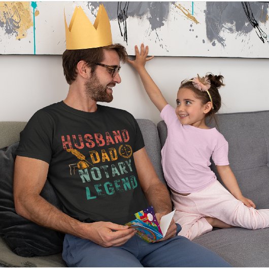 公証人おもしろい |オフィス – 夫、パパ、公証人 Tシャツ