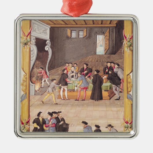 公証人および王秘書の メタルオーナメント (正面)