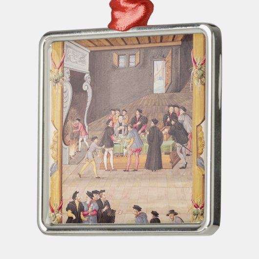 公証人および王秘書の メタルオーナメント (左)