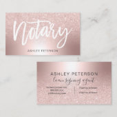 公証人のばら色の金ゴールドのグリッターのグラデーションな金属ホイル 名刺 (正面/裏面)