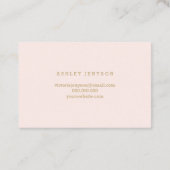 公証人のエレガントでシックな金ゴールドのタイポグラフィの赤面 名刺 (裏面)