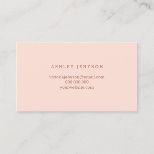 公証人のエレガントなばら色の金ゴールドのタイポグラフィの赤面の大理石 名刺 (裏面)
