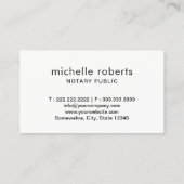 公証人のエレガントスクリプト 名刺 (裏面)