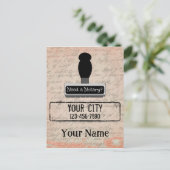 公証人のゴム印の名前のカスタマイズ電話が必要である ポストカード (スタンド正面)