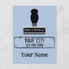 公証人のゴム印の名前のカスタマイズ電話が必要である ポストカード