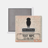 公証人のゴム印の名前のカスタマイズ電話が必要である マグネット (正面/裏面)