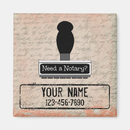 公証人のゴム印の名前のカスタマイズ電話が必要である マグネット