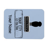 公証人のゴム印の名前のカスタマイズ電話が必要である マグネット (横)