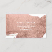 公証人のタイポグラフィのばら色の金ゴールドブラシストロークミニマリスト 名刺 (裏面)