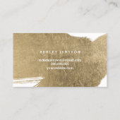 公証人のタイポグラフィの金ゴールドブラシストロークミニマリスト 名刺 (裏面)