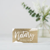 公証人のタイポグラフィの金ゴールドブラシストロークミニマリスト 名刺 (スタンド正面)