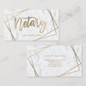 公証人のフェイクな金ゴールドの原稿の幾何学的な大理石 名刺 (正面/裏面)