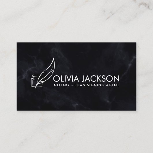 公証人のペンとインク 名刺 (正面)