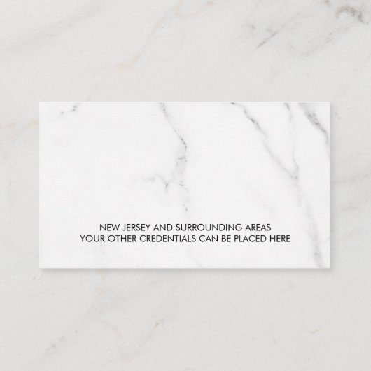 公証人のペンのインクとあなたの写真 名刺 (裏面)