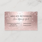 公証人のロゴの紙吹雪の金属ばら色の金ゴールドのグリッター 名刺 (裏面)