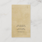 公証人のヴィンテージのペン手のシンプルのカッコいいのプロフェッショナル 名刺 (裏面)