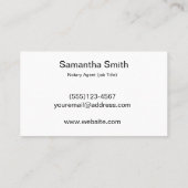 公証人の代理店のペンのロゴのフリーの書道の作家 名刺 (裏面)