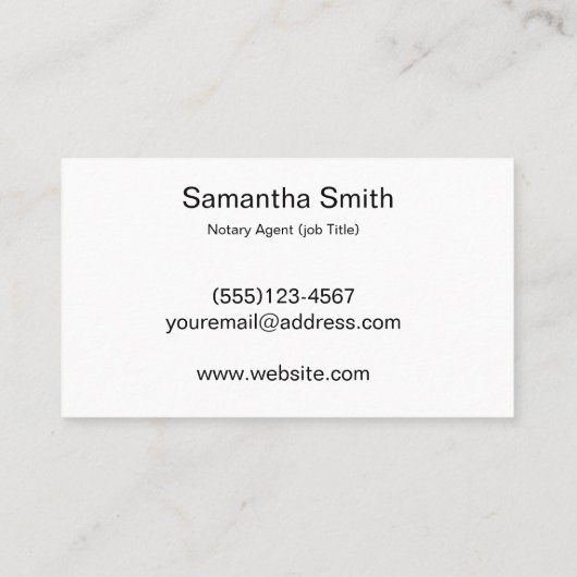 公証人の代理店のペンのロゴのフリーの書道の作家 名刺 (裏面)