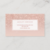 公証人の仲介商のエレガントなタイポグラフィの赤面のばら色の金ゴールド 名刺 (裏面)