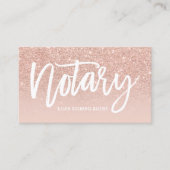 公証人の仲介商のエレガントなタイポグラフィの赤面のばら色の金ゴールド 名刺 (正面)