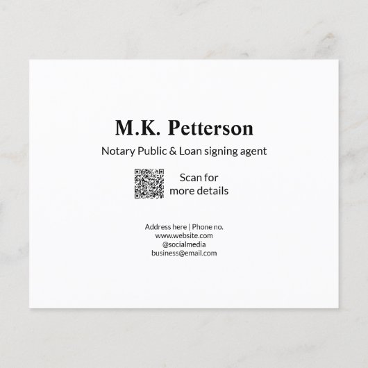 公証人の公債署名エージェント名のアドレスの追加 チラシ (裏面)