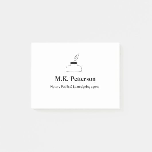 公証人の公債署名エージェント名のアドレスの追加 ポストイット (正面)