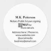 公証人の公債署名エージェント名のアドレスの追加 ラベル (デザイン2)