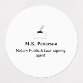 公証人の公債署名エージェント名のアドレスの追加 ラベル (デザイン1)