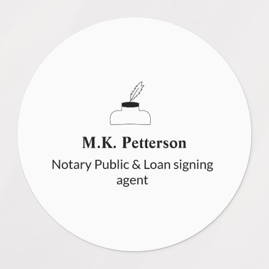 公証人の公債署名エージェント名のアドレスの追加 ラベル (デザイン1)