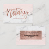 公証人の大理石のばら色の金ゴールドのタイポグラフィの赤面 名刺 (正面/裏面)