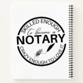 公証人の手帳になるほど熟練している ノートブック (裏面)