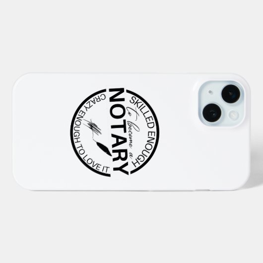 公証人の携帯電話のケースになるほど熟練している Case-Mate iPhoneケース (裏面 (横))