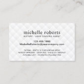 公証人の署名エージェント高級バラ金ゴールドフローラ写真 名刺 (裏面)