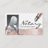 公証人の署名エージェント高級バラ金ゴールドフローラ写真 名刺 (正面)