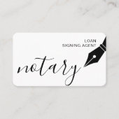 公証人の貸付け金の署名の代理店のペン先のロゴ税の公衆 名刺 (正面)