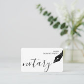 公証人の貸付け金の署名の代理店のペン先のロゴ税の公衆 名刺 (スタンド正面)