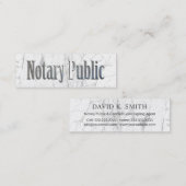 公証人の貸付け金の署名の代理店の金属文字 スキニー名刺 (正面/裏面)