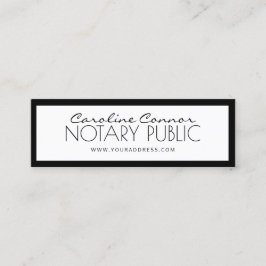 公証人の黒い及び白によって縁どられるカード スキニー名刺