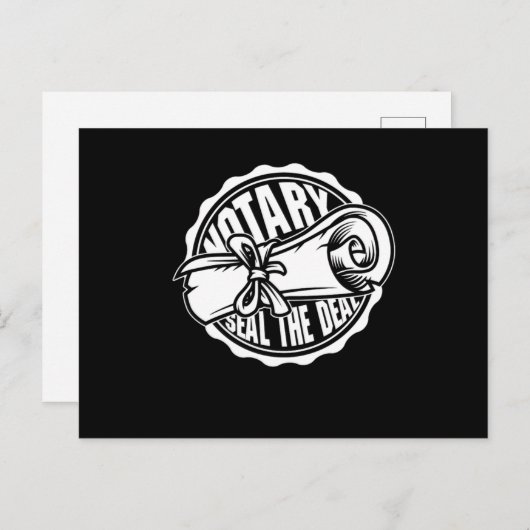 公証人は公証人のギフトを封印する ポストカード (正面/裏面)