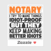 公証人は物を公証人にしようとするおもしろい諺 シール (シート)