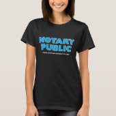 公証人ウェブサイトブルー Tシャツ (正面)