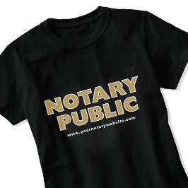 公証人ウェブサイト ゴールド Tシャツ