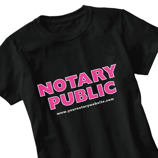 公証人ウェブサイト ピンク Tシャツ