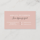 公証人エレガントタイポグラフィ大理石バラ金ゴールドグリッター 名刺 (裏面)