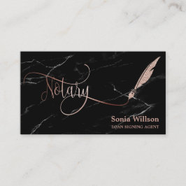 公証人エレガントバラ金ゴールドタイポグラフィ羽ペン部 名刺