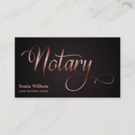 公証人エレガントバラ金ゴールドタイポグラフィ羽根ペン 名刺